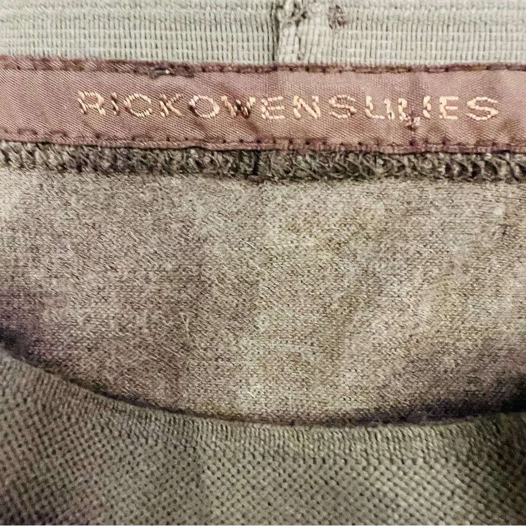 RICK OWENS
Draped Front Midi Skirt In Neutrals Gray Size 4 - Image 7