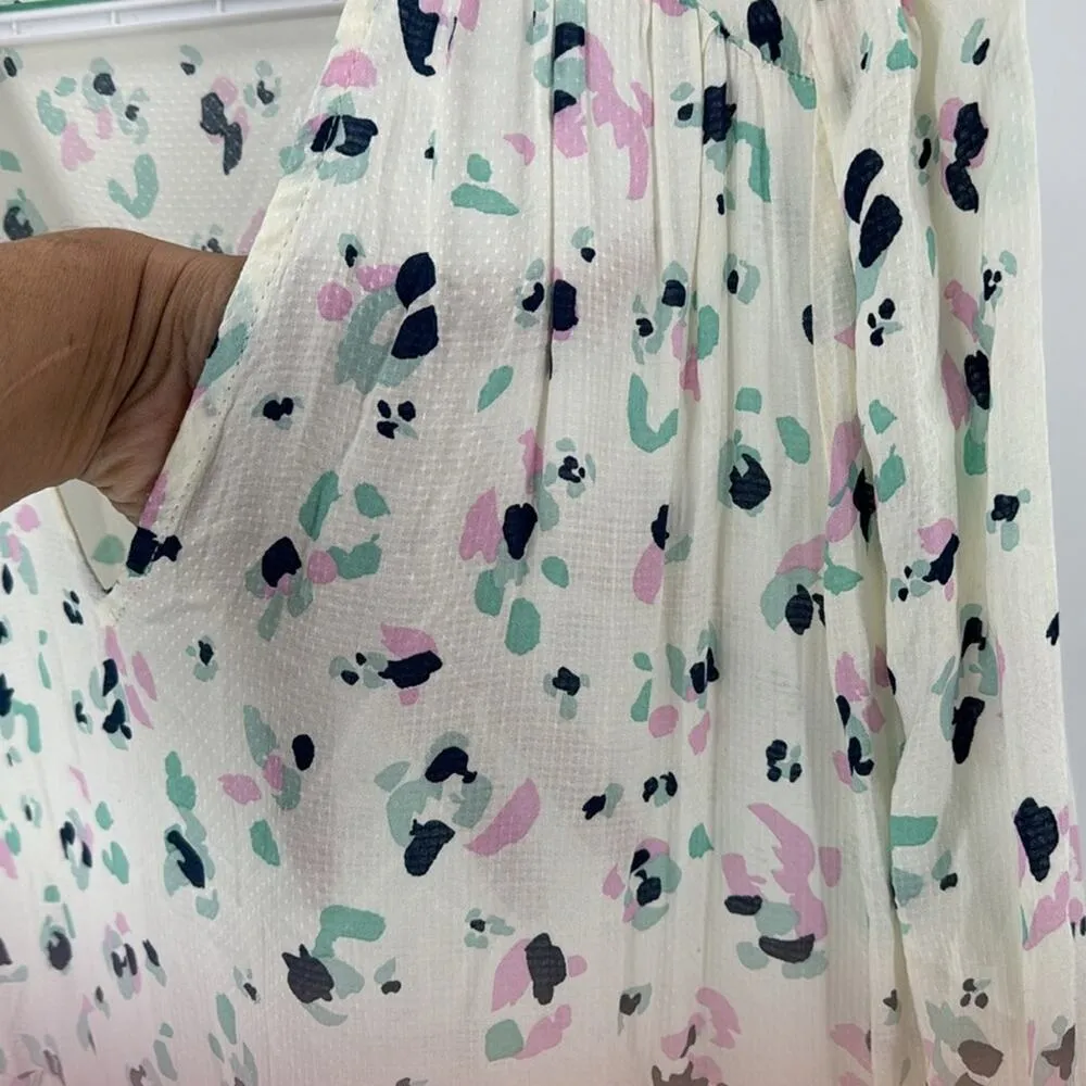 A New Day v-neck tiered midi leopard print vibrant pink teal print Easter spring - Image 4