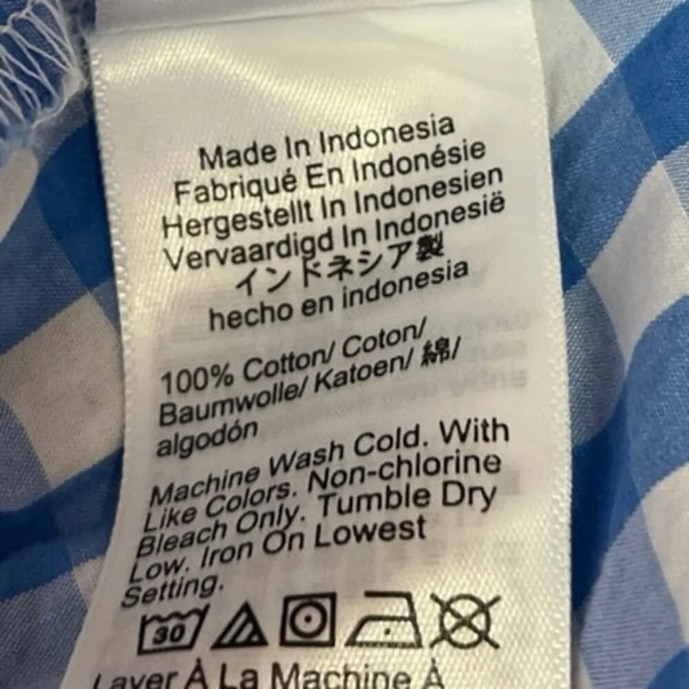 J.Crew Womens Blue White Checkered Plaid Elastic Waist Relaxed Boxers Shorts S - Image 5