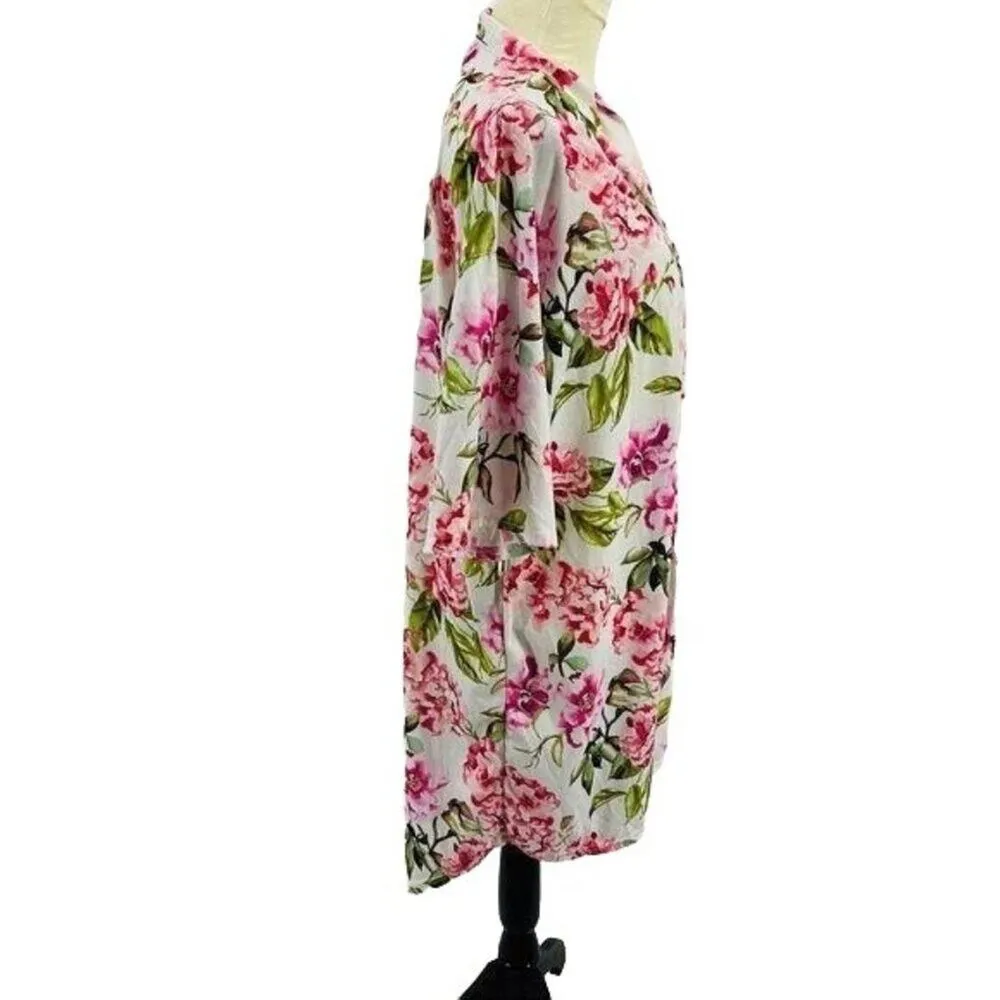 Show Me Your MuMu Pink Floral Robe Bridal Dressing One Size Fits Most - Image 5
