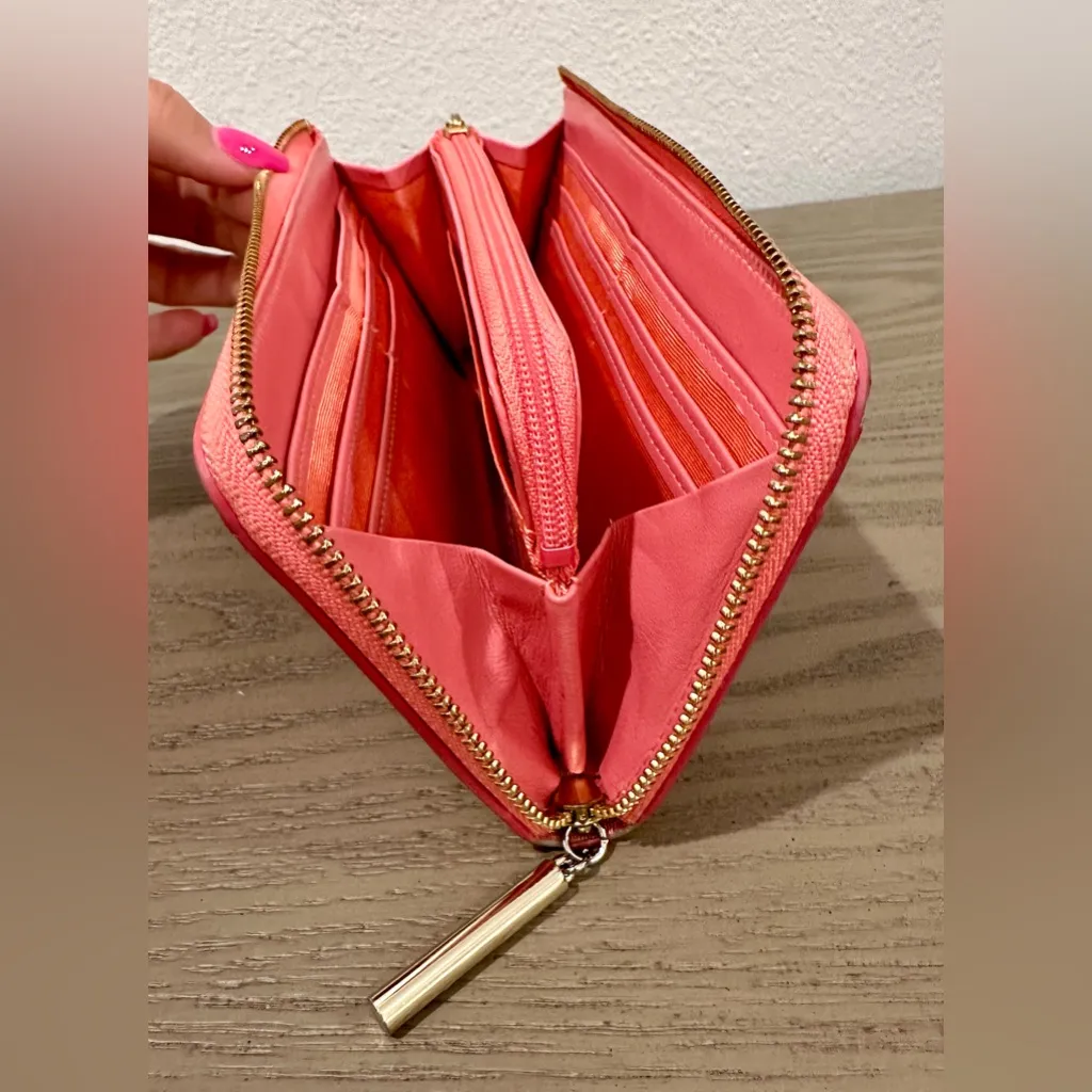 Lanvin En Bleu Sparkle Zip Around Wallet Pink - Image 14