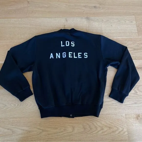 Los Angeles Bomber Jacket in Black and White Size M - Image 2