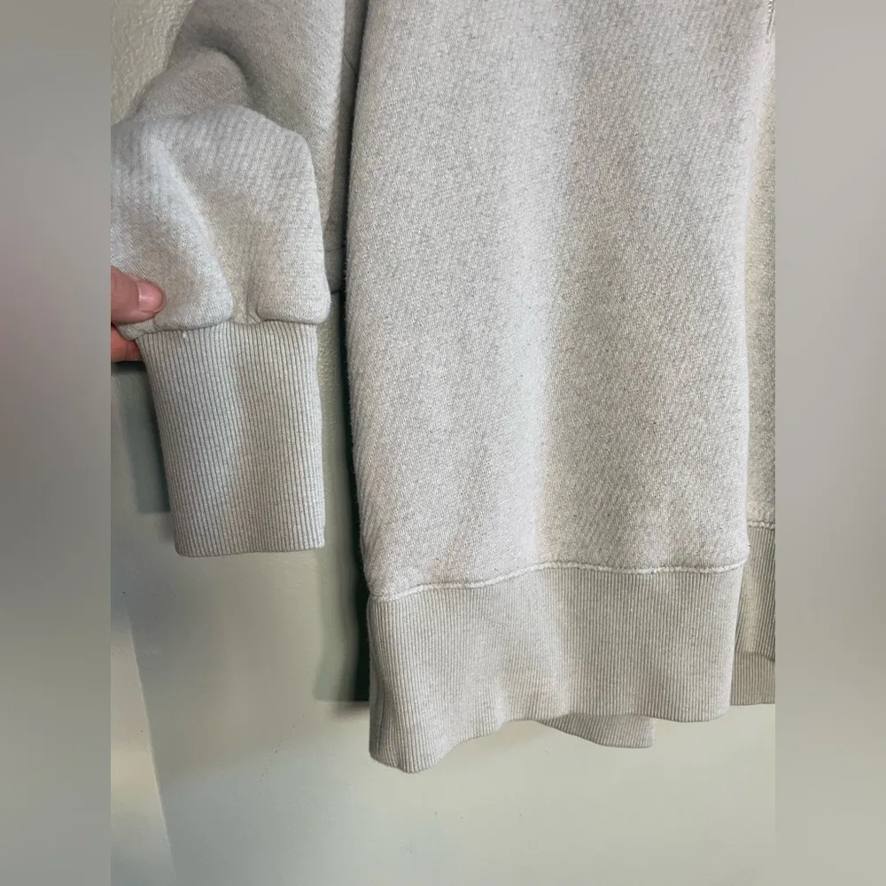 Madewell Green Mint MWL Airyterry Half-Zip 100% Cotton Tunic Sweatshirt Sz S - Image 4