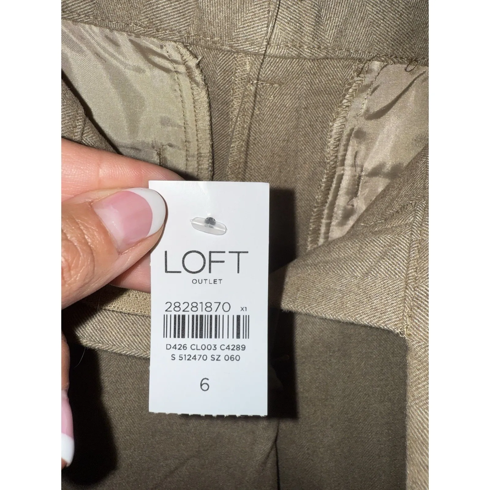 LOFT‎ NEW Tan Straight Leg Dress Pants Stretch Career Work Office Women's 6 - Image 7