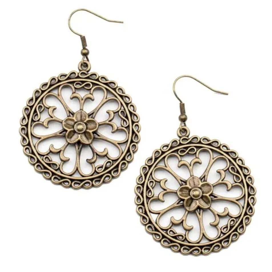 Floral Fortunes Brass Earrings (40) - Image 2