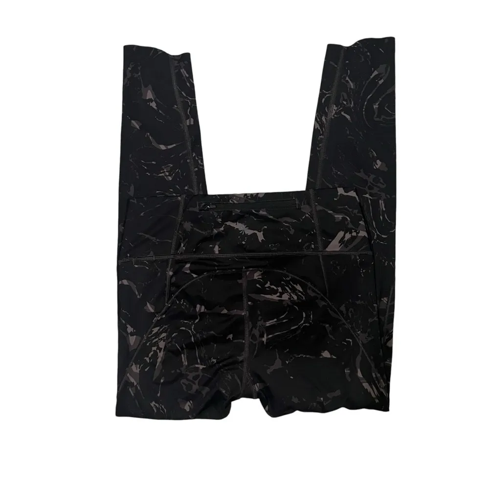 Athleta Velocity Stash Pocket Tight Black Brown Marble Leggings, Sz XS - Image 6