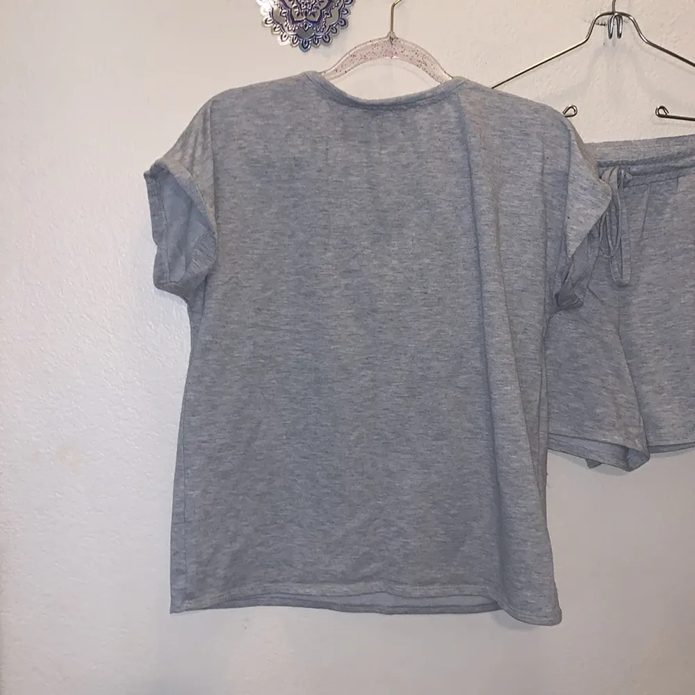 Lucky Brand Grey Short Sleeve Top Shorts Pajama Set - Image 4