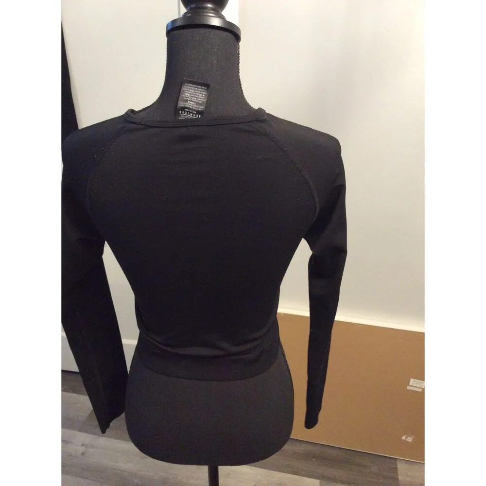 Victoria's Secret PINK Seamless Crop Top and NWT Leggings Logo Black Medium - Image 8