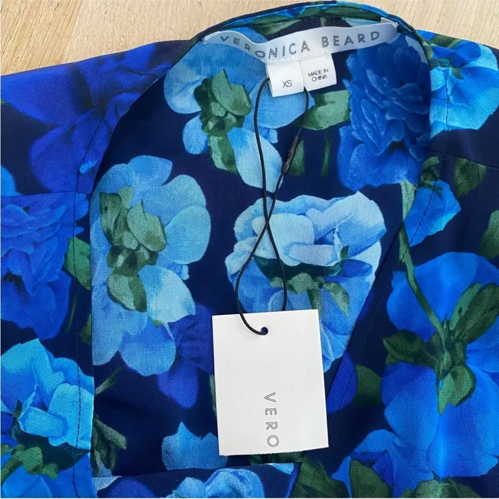 Veronica Beard blue floral mini dress NEW - Image 6