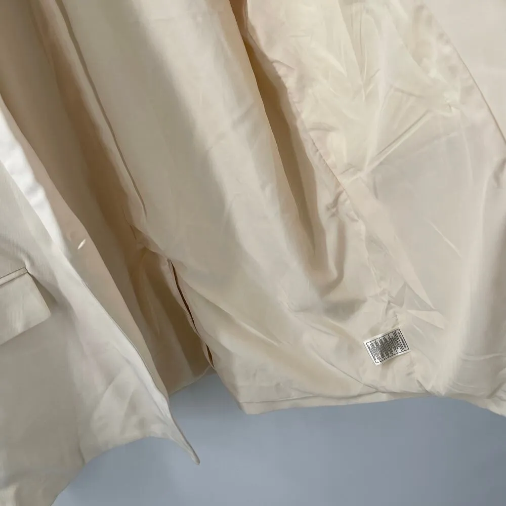 STEVE MADDEN Blazer Extra Large NWT Double Breasted Pristine Ivory Classic Work - Image 9