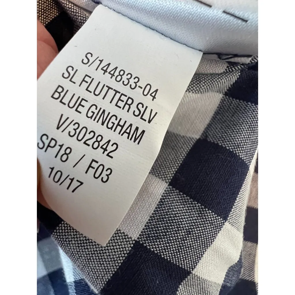 NWT Old Navy A-Line Dress Gingham Plaid size Large‎ Ruffle Belted Summer Western - Image 9