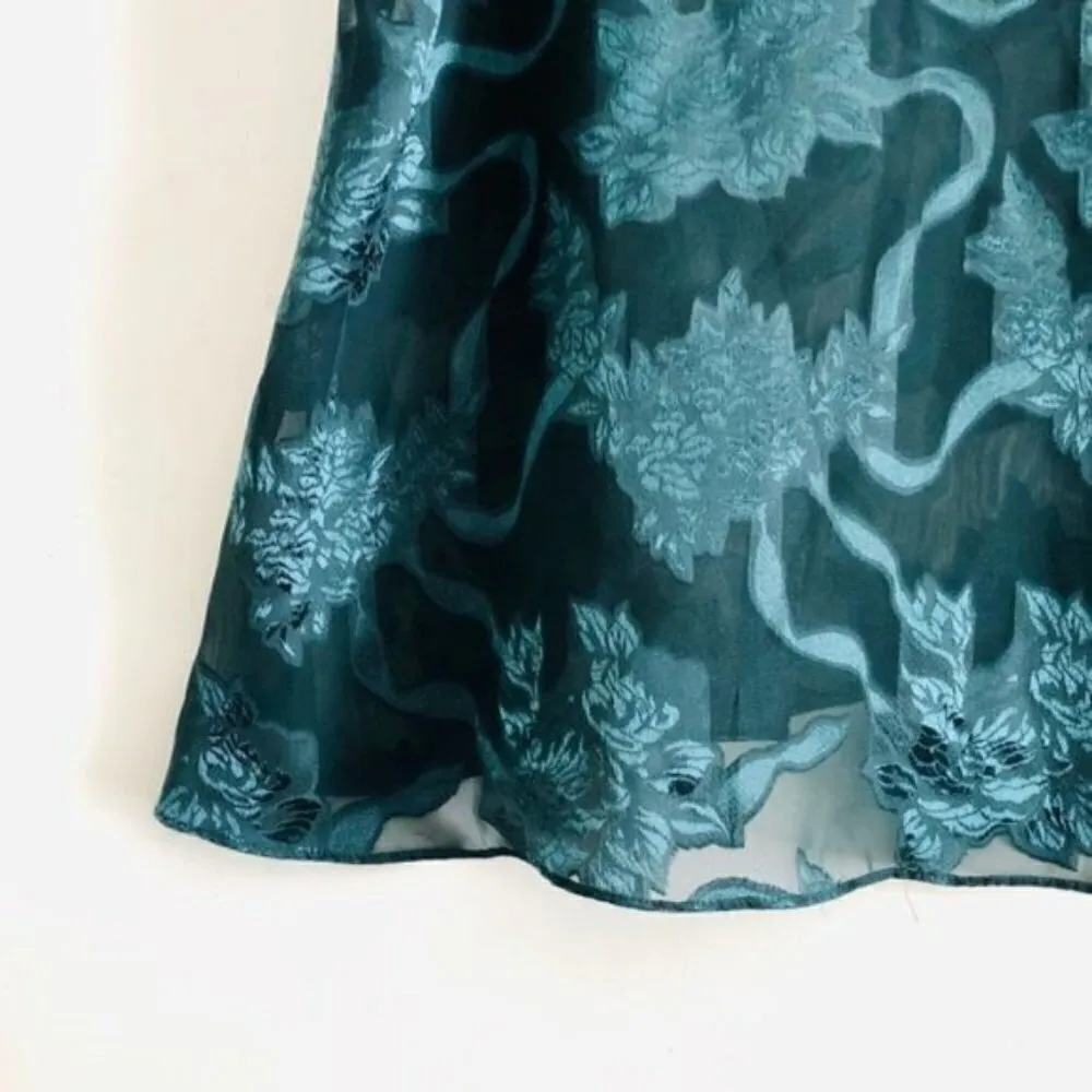 Victoria’s Secret Gold Label Crop Top M Sheer Floral Vintage Intimates Sleepwear - Image 3