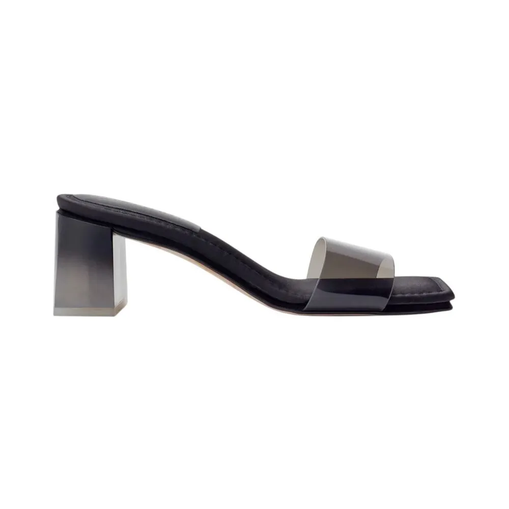 NIB! Good American Block Heel Slide Sandal in Black - Size 9.5 - Image 4