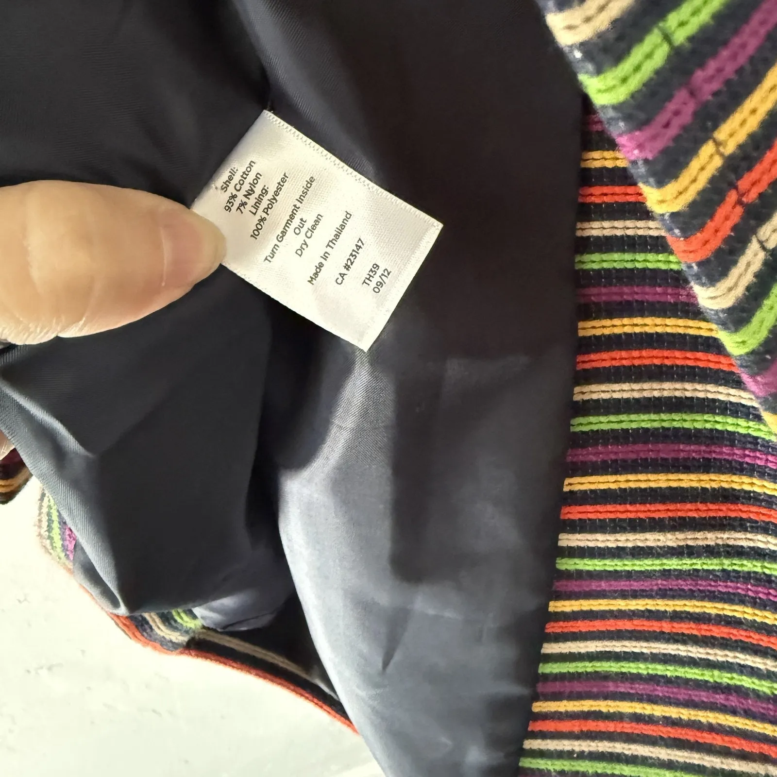 Talbots Blazer Womens 22WP Striped Two Button Lined Cotton Blend Jacket Plus Siz - Image 6