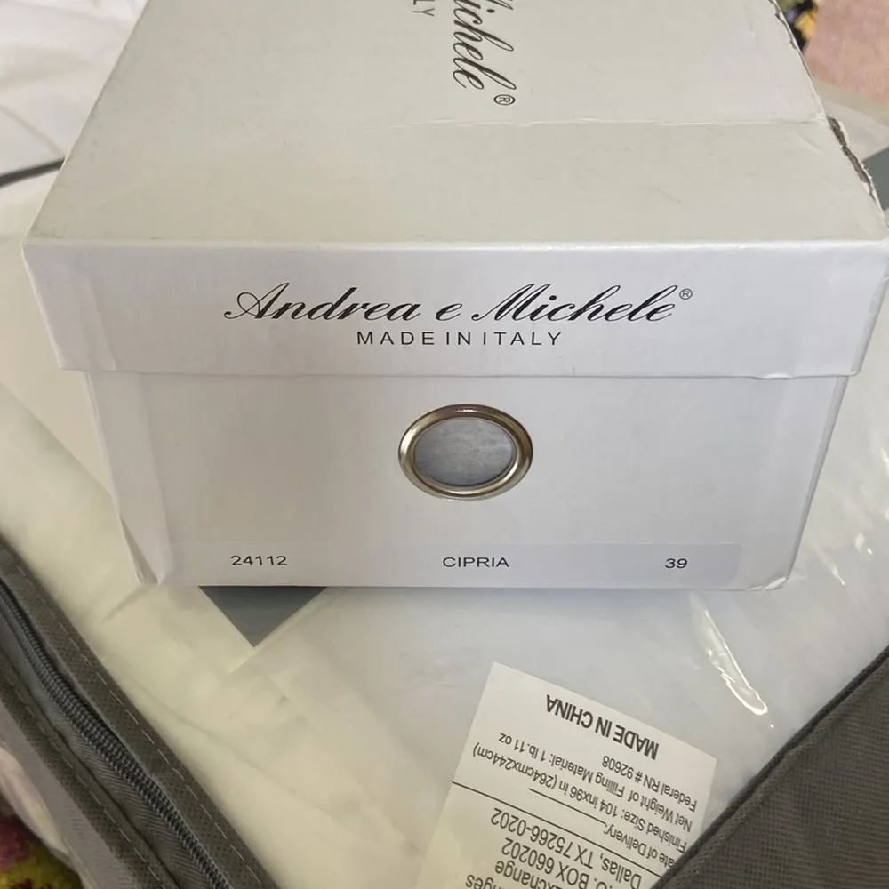 Andrea e Michele Cipria Raffia Bling Wedge Sandals (Sz 39) Pink Rhinestone NIB - Image 8