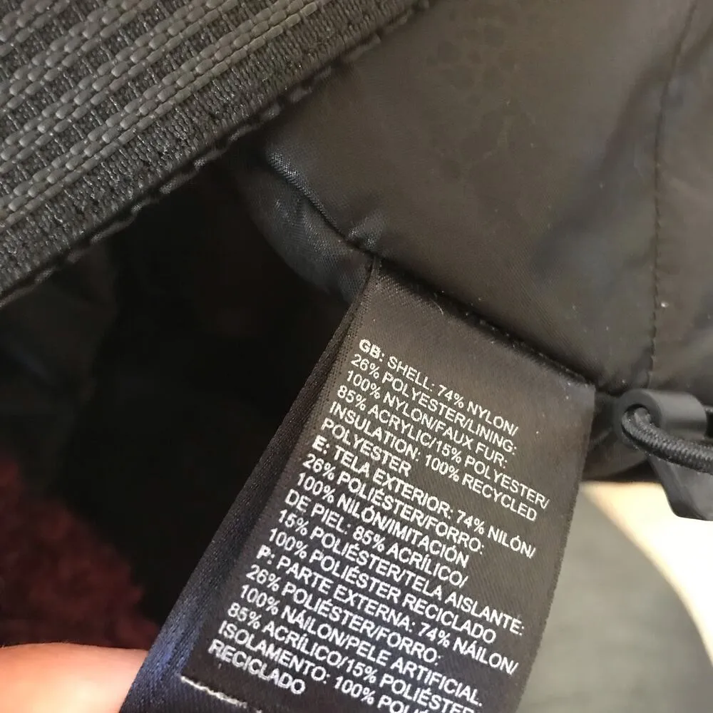 North Face Full Zip Black Winter Quilted Lined Jacket Women's Size Small - Image 13