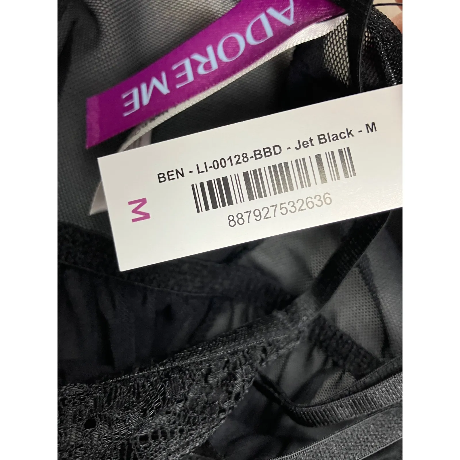 Adore Me Black Lace Babydoll Chemise Matching‎ Panty Set Size M - Image 8