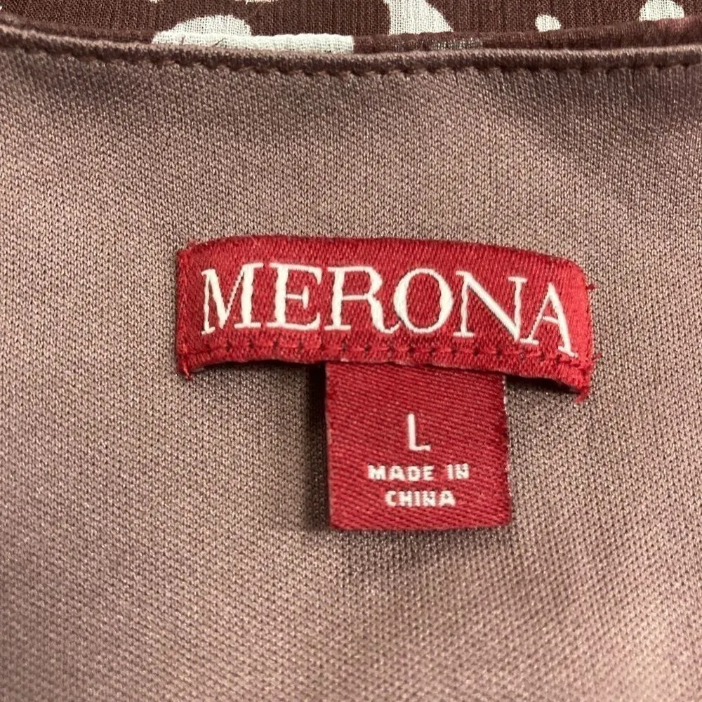 MERONA,Dress, Brownish/Purple, Size L,Cap Sleeves‎ - Image 5