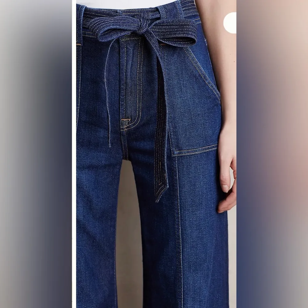 7 For All Mankind High Rise Blue Jeans - Image 2