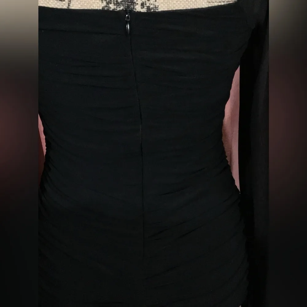 3 Piece Bundle DRESS, NECKLACE, SHEER RUFFLE CARDIGAN🌷🌷 - Image 4