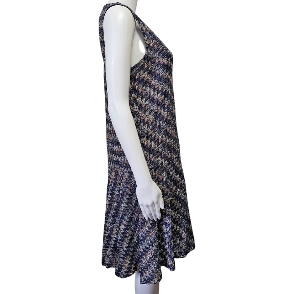 Anthropologie Maeve Westwater Chevron Knit Aline Sleeveless Dress Size Large - Image 5