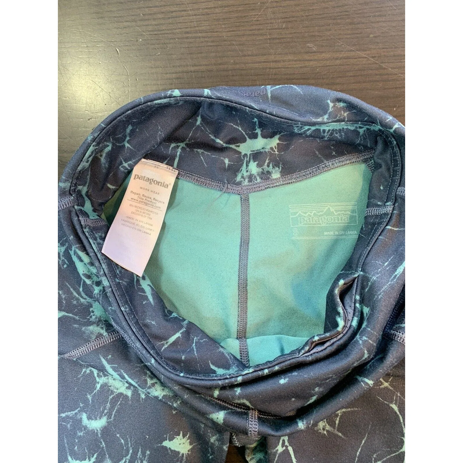 Patagonia Leggings Womens Small Patterned Stretch‎ Compression Gorpcore Hike - Image 3