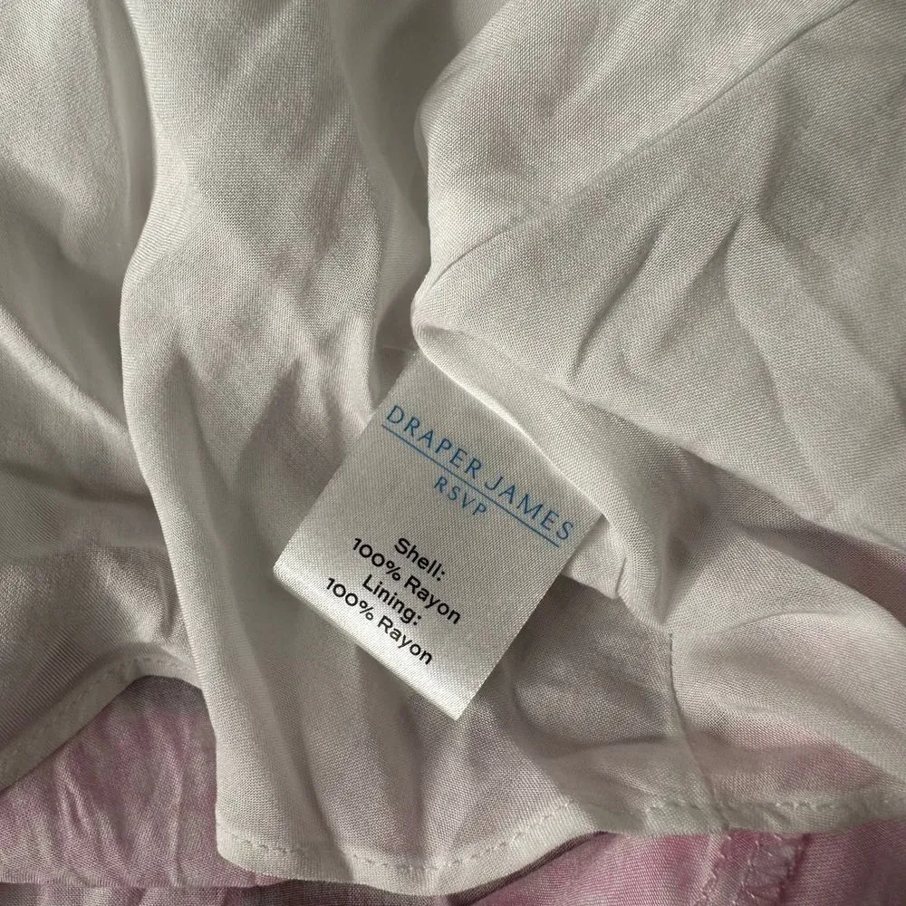 Draper James‎ Short Wrap Dress Size M Pink White Floral Ruffles Flowy Feminine - Image 11