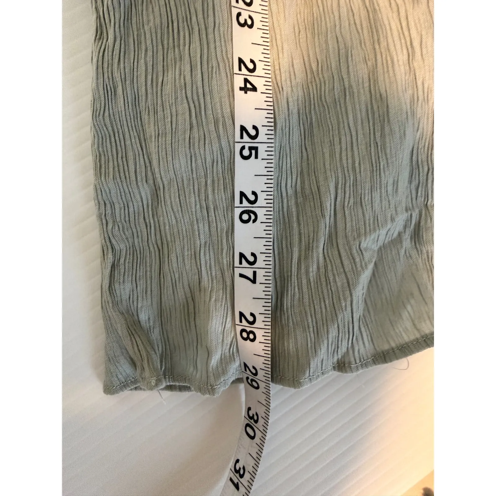 Abercrombie Fitch Womens Light Blue Crinkle Wide Leg Drawstring Pants Size M - Image 6