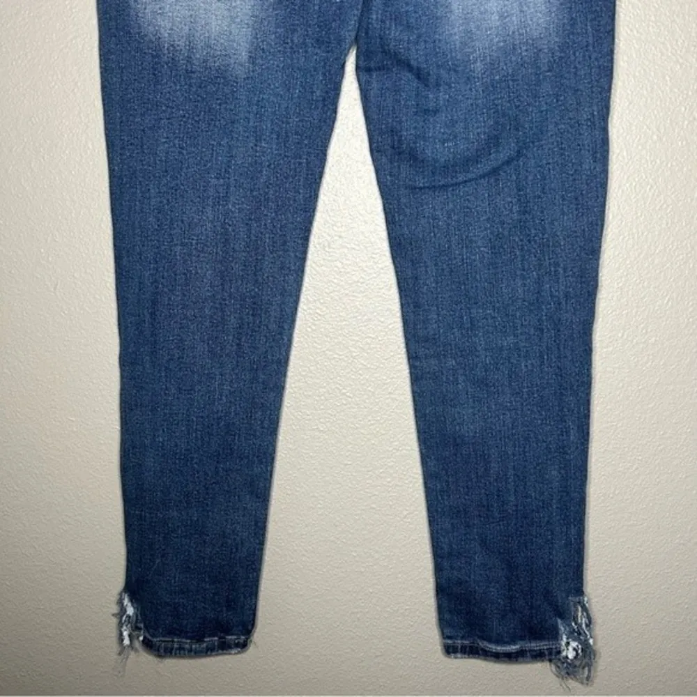 Kancan Valerie mid rise ankle frayed hem skinny stretch jeans women's size 27 - Image 8