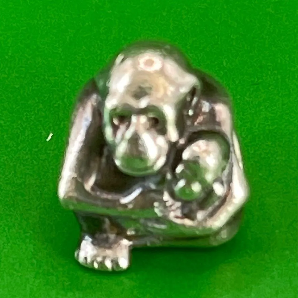 Pandora 925 Ale Sterling Silver Monkey with baby charm. - Image 6