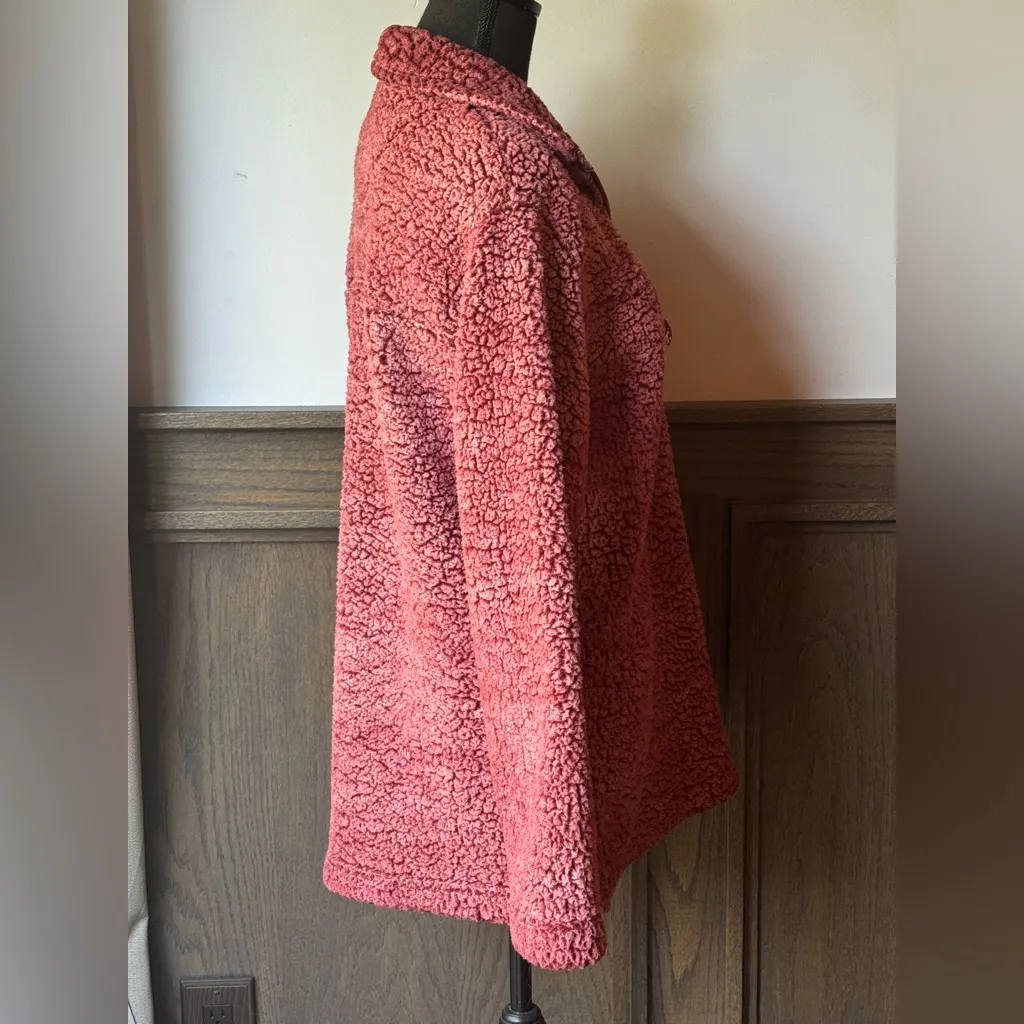 Boxercraft Women's Detroit Red Sherpa quarter zip Cowl Neck Sweater - Image 6