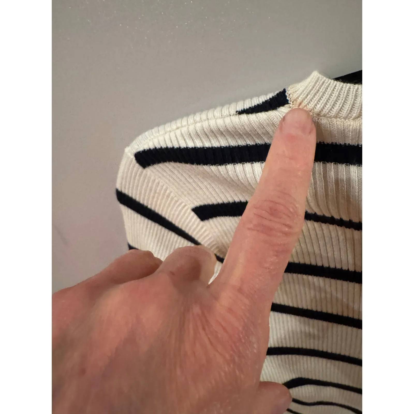 Lauren Ralph Lauren Striped Rib-Knit Crewneck Sweater size small - Image 9