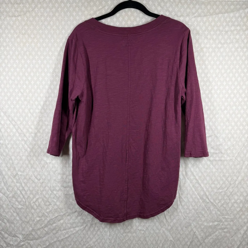 Pact Purple V Neck Organic Cotton Top - Image 4