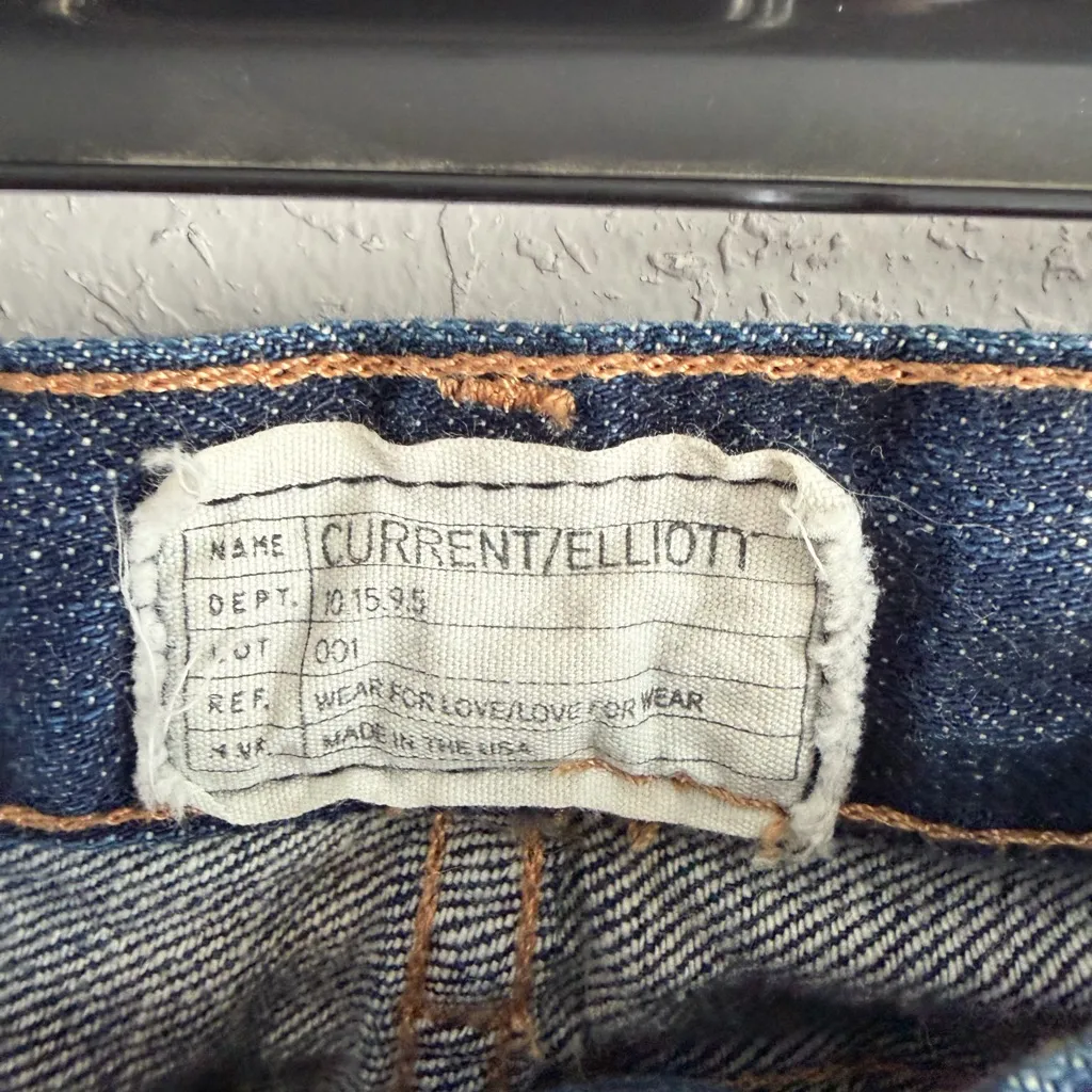 Current Elliot Dark Wash Slim Straight Leg Pacific Dark Wash Denim Jean Women 29 - Image 4