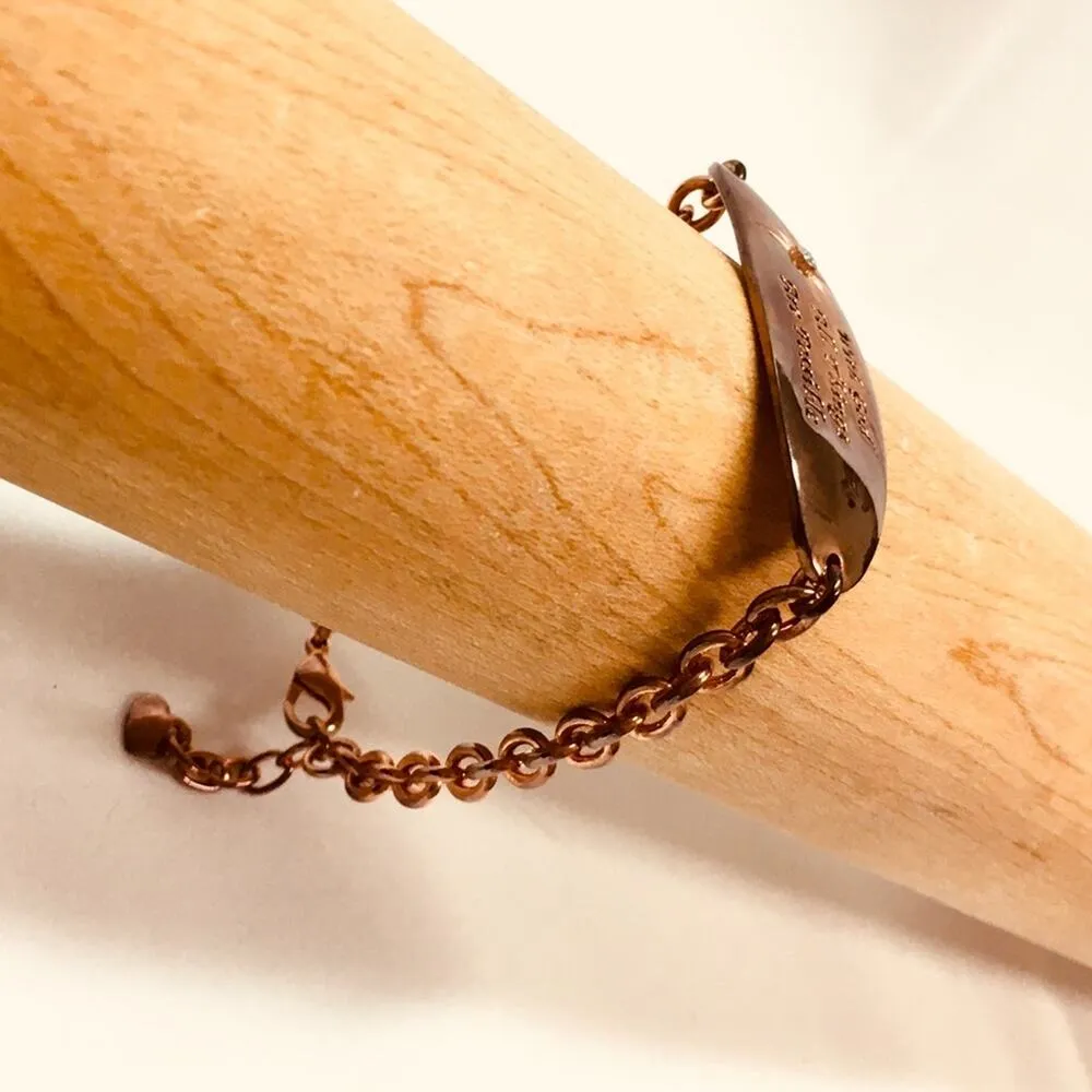 Bradford Exchange “A Touch Of Heaven" Engraved Copper Healing Bracelet Gold - Image 6