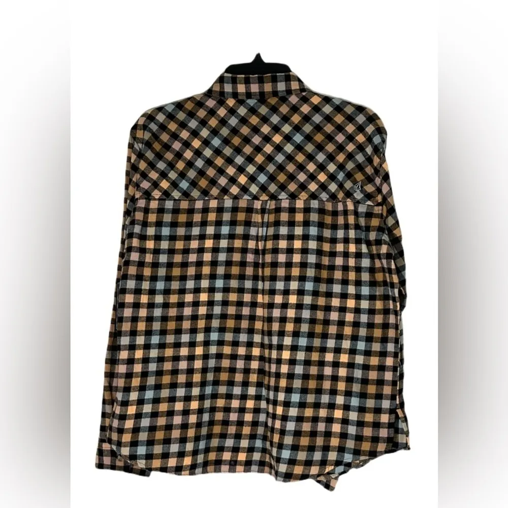 VOLCOM Women's Plaid Flannel medium - Image 2