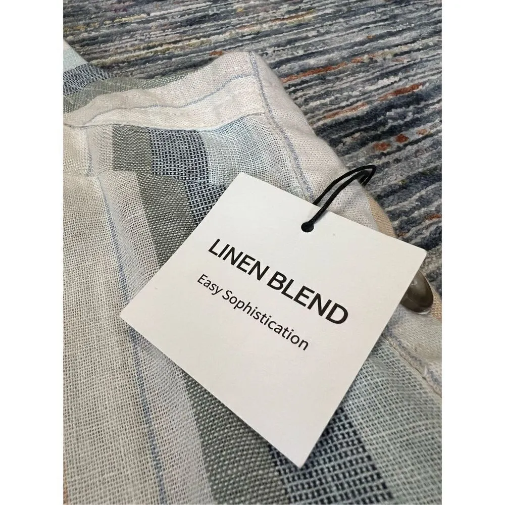 For Cynthia NWT Women’s Striped Linen Blend Sleeveless Shift Dress size S - Image 5