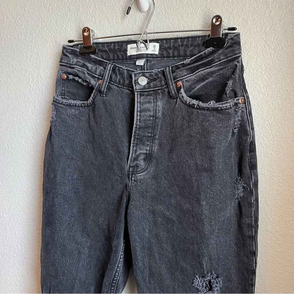Abercrombie & Fitch The Dad High Rise Curve Love Jean Black - Image 2