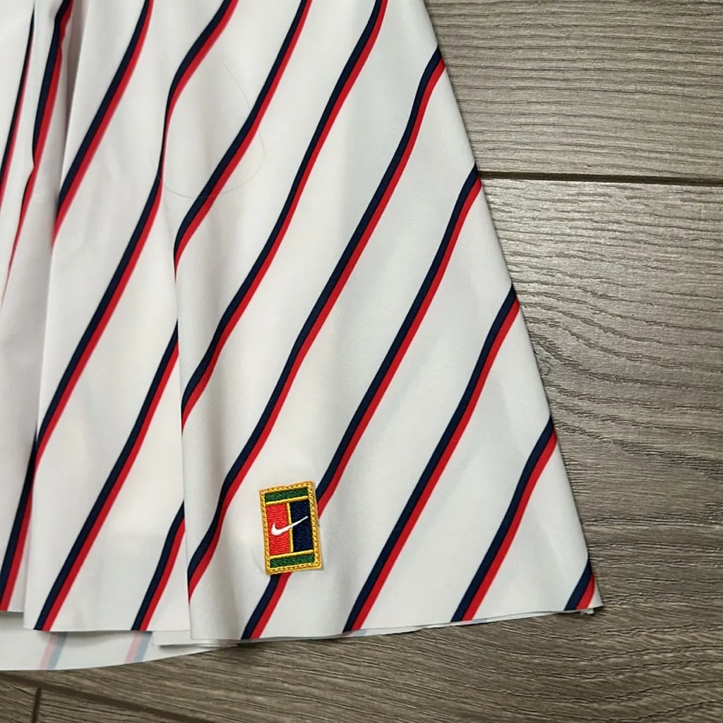 Nike Club Striped 14” Pocket Tennis Skirt Skort Red White Size‎ XL - Image 2