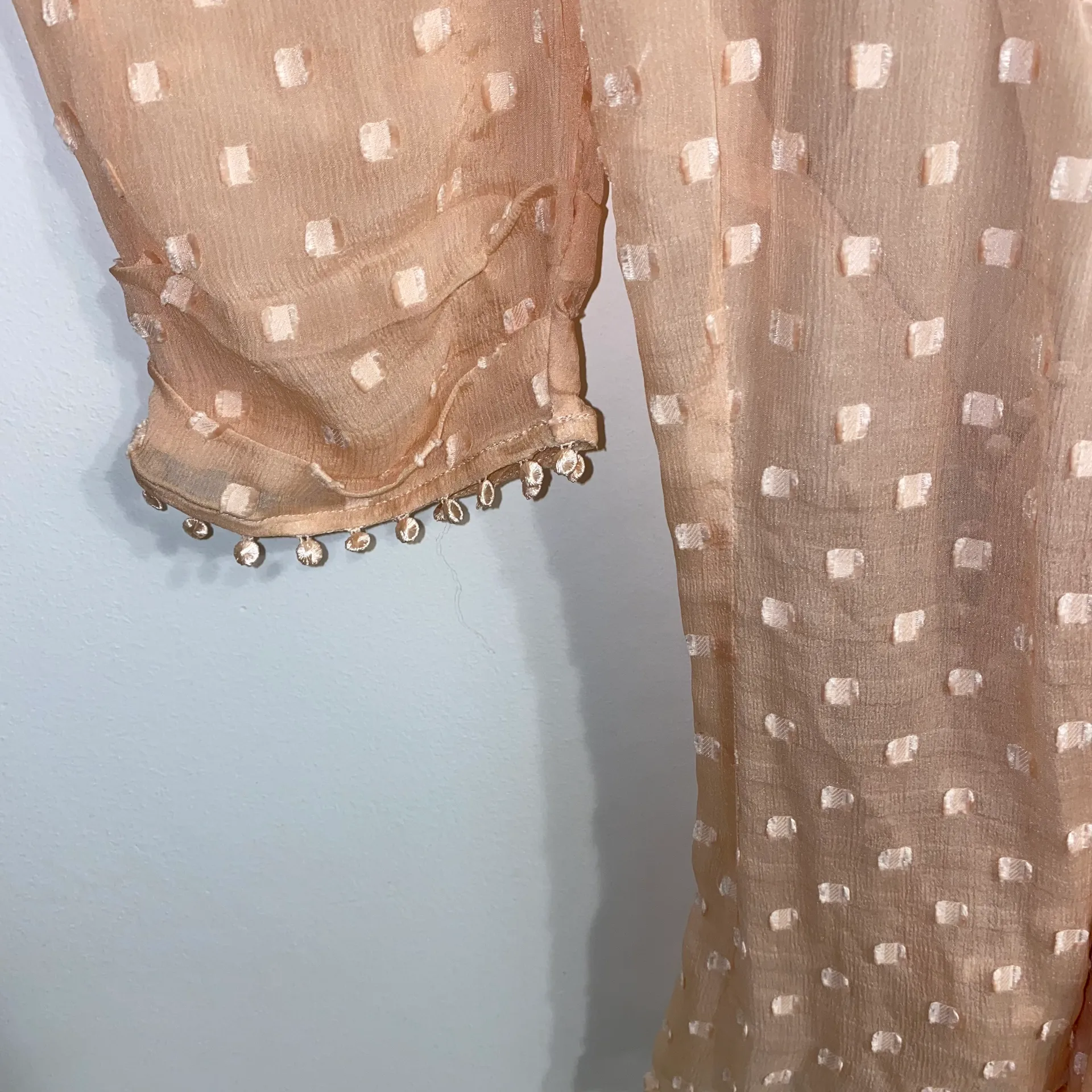 NWT $325  Nude Moon Talking Wrap Silk Blend Blouse 2 - Image 10