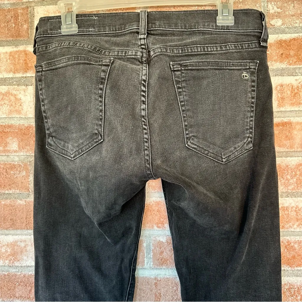 Rag & Bone Dre Capri Jeans Raw Hem Black Size 27 - Image 5