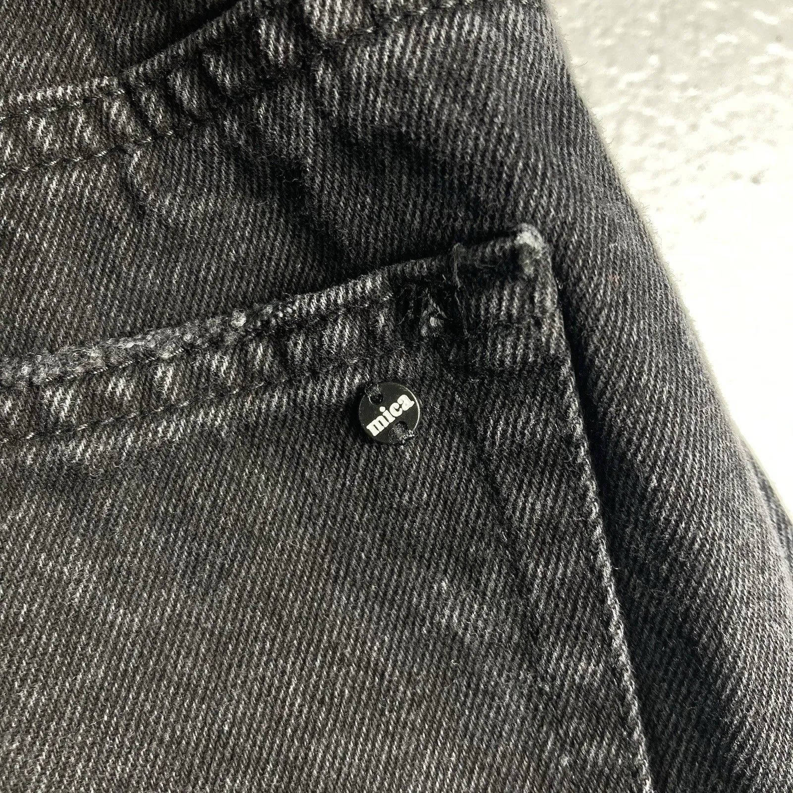 Mica Los Angeles Black Denim Overalls L Distressed Grunge Goth Streetwear Rock Size 34 - Image 10