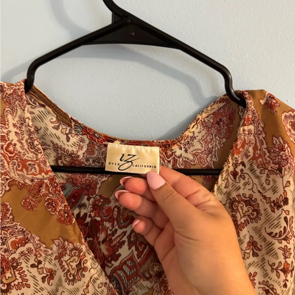 vintage IZ byer California sheer short sleeve blouse size L Size L - Image 3