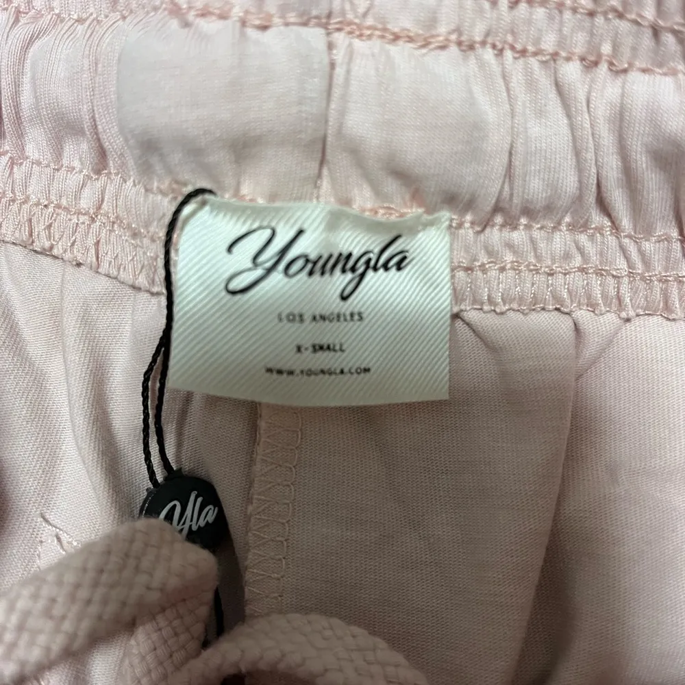 YLA YOUNGLA NWT Pink Women’s Jogger Sweatpants Embroidery SZ XS - Image 6