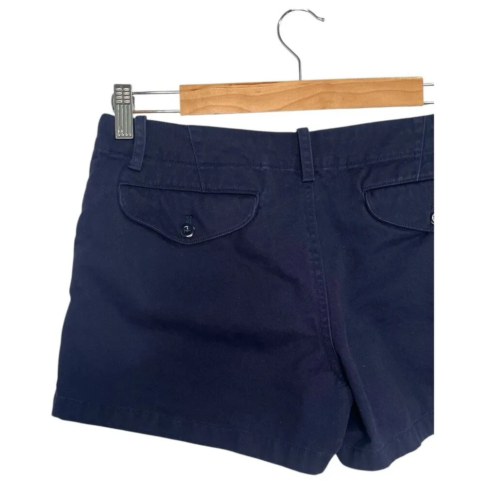 Ralph Lauren Sport Shorts Womens 4 Blue Chino Slash Pockets Preppy Cotton Beach - Image 10