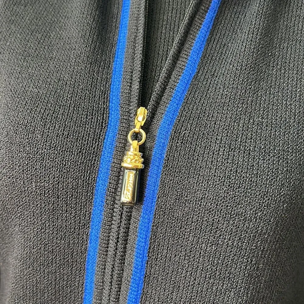 Women’s Santana knit Vintage St John zip cardigan and sleeveless dress set sz 2 - Image 4