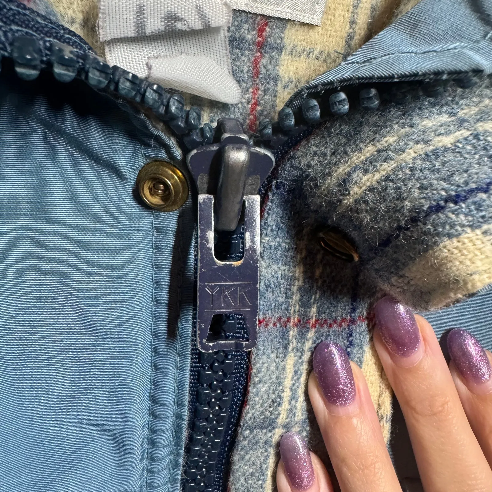 Woolrich Jacket Cotton Nylon Blend Flannel Made In USA Parka Coat Outdoor Hiking - Image 5