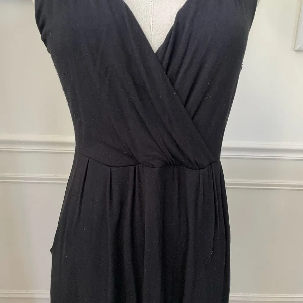 Garnet Hill Black Cross Top Sleeveless Dress Black S - Image 5