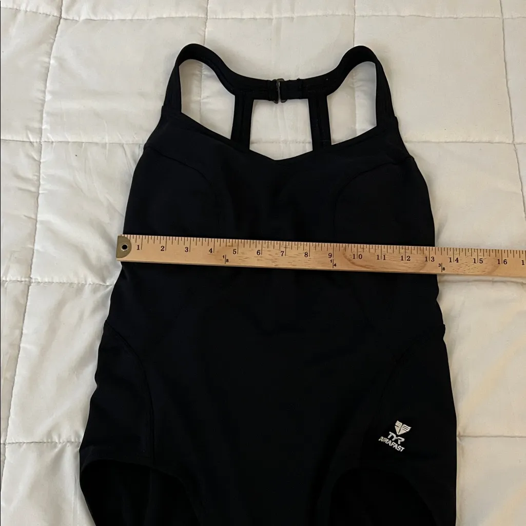 TYR DuraFast Black Elite Solid Halter ControlFit 1pc Swimsuit Size 12 - Image 9