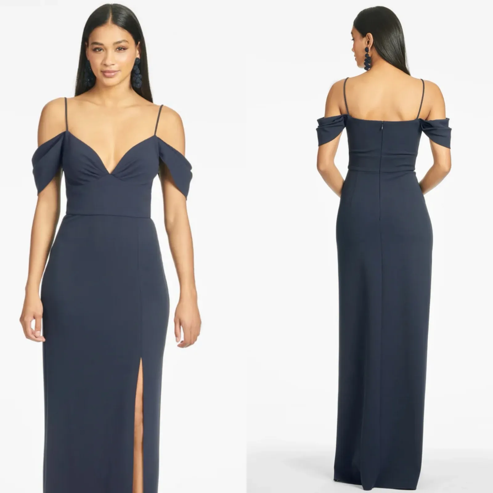 NWT Sachin + Babi Brittany Gown navy  blue Size 16W Party gala chic formal dress - Image 2